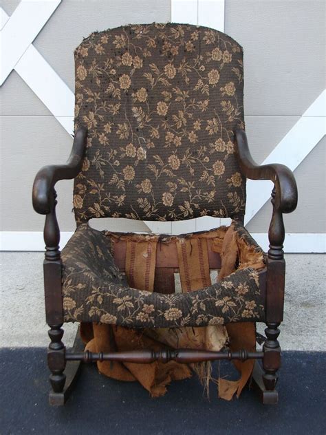 vintage antique solid wood rocking chair wooden rocker
