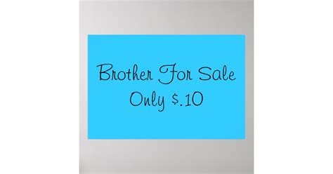 sibling  sale poster zazzle