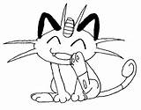 Meowth Pages Coloring Template sketch template