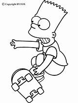 Coloring Bart Pages Simpsons Simpson Colorear Cartoons Dibujos Print Drawing Los Para Skate sketch template