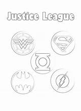 Justice League Coloring Logo Pages Member Lego Netart Comments sketch template