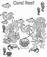 Coral Reef Coloring Pages Ecosystem Fish Color Kids Colouring Drawing Animal Drawings Kidsplaycolor Choose Board sketch template