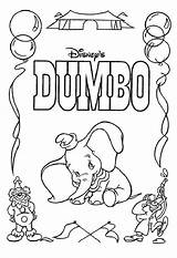 Dumbo Coloring Pages Printable Print Elephant Cartoon sketch template