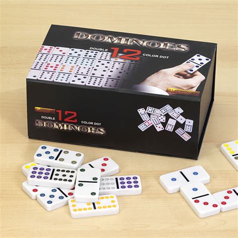 double  color dot dominoes set bits  pieces