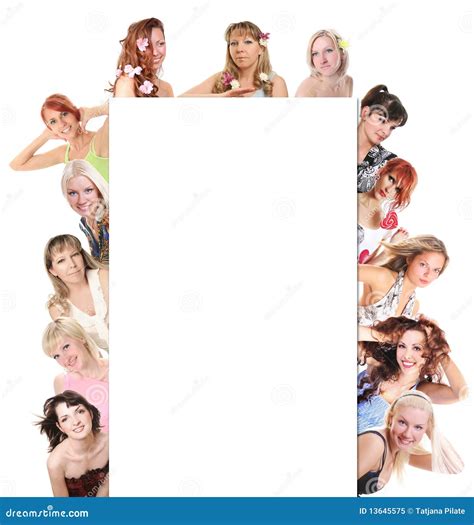 women  banner stock image image  face heart brunet