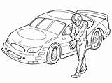 Nascar Coloring Pages Kids Printable Cars Everfreecoloring sketch template