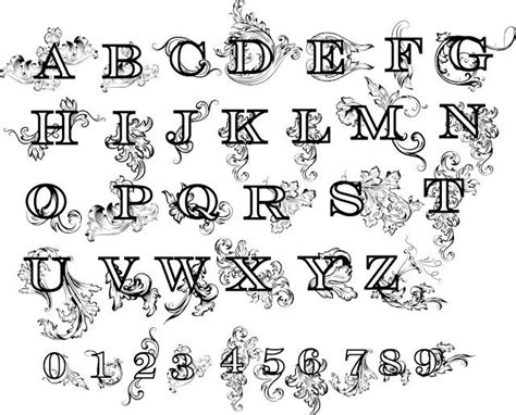 decorative numbers  letters dxfdwgai files cnc world lettering