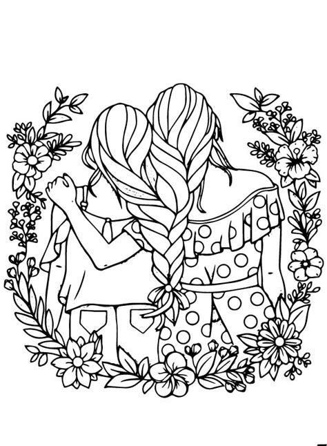 bff coloring pages printable printable templates