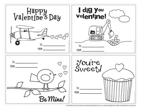 printable valentines day cards valentines cards  kids printable