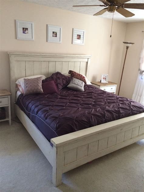 ana white farmhouse king bed diy projects diy bed