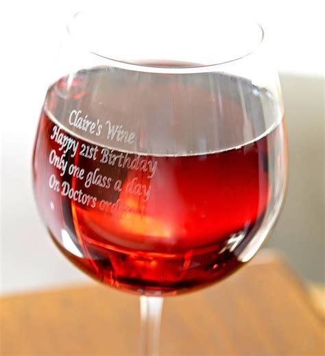 Personalised Giant Wine Glass Giant Wine Glass Glass Wine