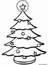 Coloring Tree Christmas Pages Printable sketch template