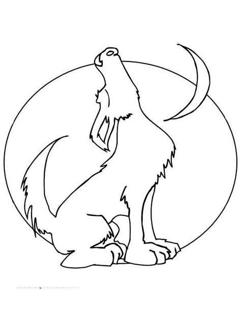 wolf howling wolf   moon coloring page moon coloring pages