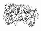 Coloring Pages Adult Words Color Visit Book Swear Print Colorful Sheets Bitches Mother Printables Printable sketch template