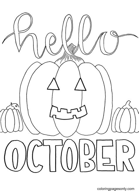 october coloring page  printable coloring pages