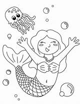 Mermaid Coloring Baby Pages Mermaids Drawing Little Category Getdrawings Jellyfish Silly Finfriends Navigation Posts sketch template