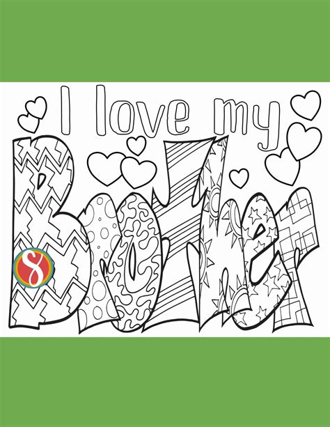 love  brother coloring pages stevie doodles