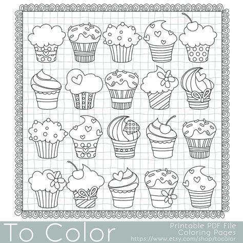cupcakes coloring page  adults coloring cupcake coloring pages