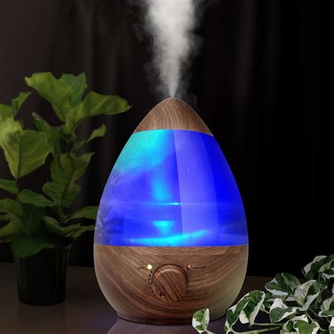 wood air humidifier home quiet fragrance water drop egg shaped humidifier ultrasonic