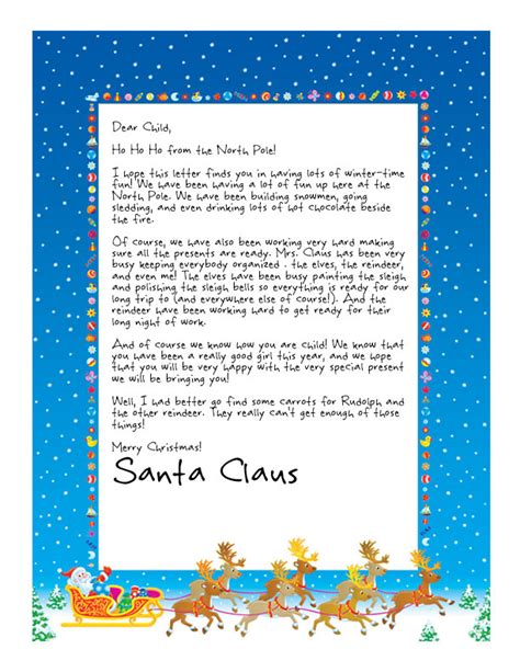 write  letter  santa claus examples