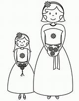 Coloring Pages Wedding Kids Printable Book Library Clipart sketch template