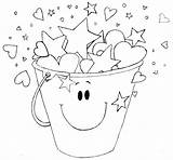 Bucket Coloring Pages Getdrawings Filling sketch template