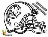 Coloring Football Helmet Pages Redskins Washington Nfl Yescoloring Pro sketch template