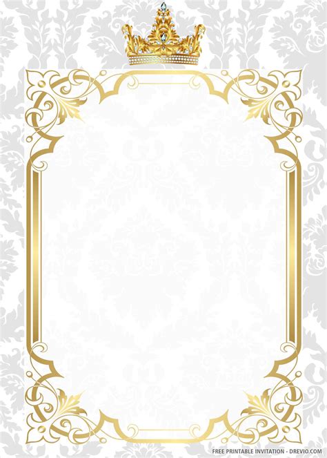 printable royal wedding invitation set   hundreds  printable birthday invitation