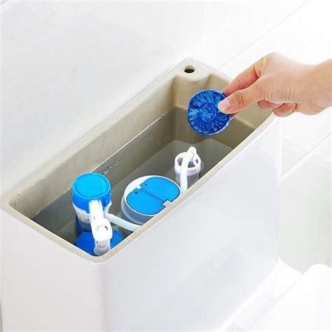 5pc automatic bleach toilet bowl cleaner stain remover blue tab tablet