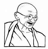 Gandhi Mahatma Personaggi Famosi Jayanti Giochiecolori Maestro Fabio sketch template