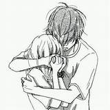 Sad Drawing Hug Hugging Boy Girl Lonely Emo Anime Drawings Sketch People Sketches Two Couple Pencil Getdrawings Cartoon Drawn sketch template