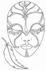 Decoplage Mandala Masken Faschingsmasken sketch template
