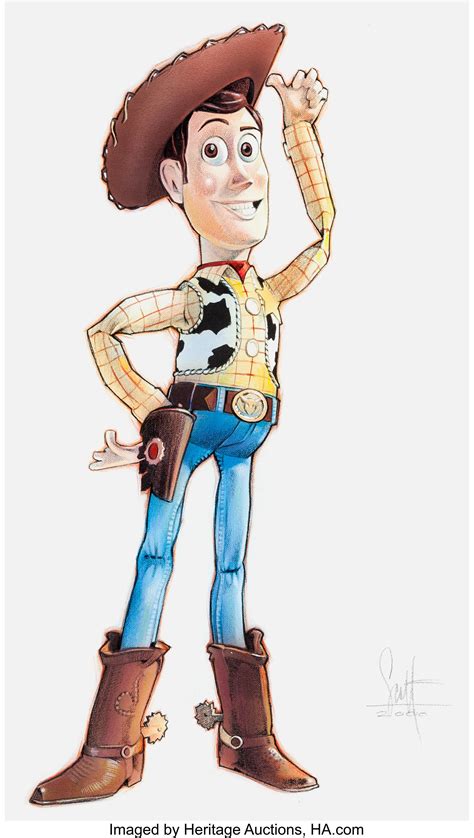 toy story sheriff woody illustration  scott rosma walt disney lot  heritage auctions