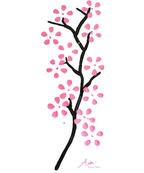 printable cherry blossom template printable templates
