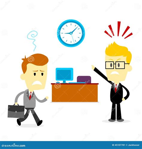 late  work stock vector illustration  late angry