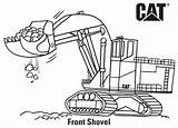 Excavator Caterpillar Shovel Tractor Ausmalbilder Webtech360 sketch template