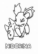 Nidorina Pokemon Coloriage Colorier Sus Veneno sketch template