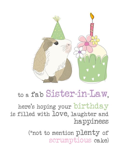 sister  law birthday sparkle finished greeting card cards