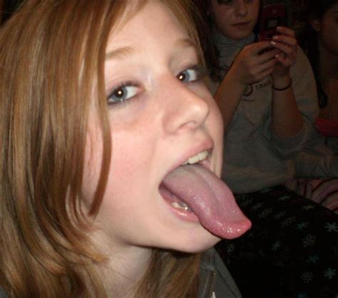 pretty white girls with long pink tongues free porn