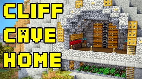 easy minecraft cliff house tutorial youtube