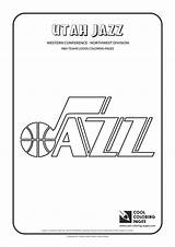 Coloring Pages Utah Jazz Nba Logos Basketball Teams Cool Logo Clubs Conference Western Northwest Division Team Designlooter Choose Board sketch template