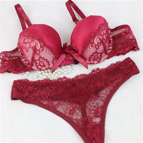 2018 Large Size 75 95 Abcd Small Cup Sex Push Up Womens Underwear Lace