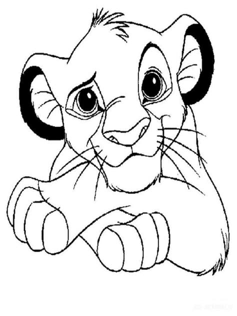 cute baby lion king coloring pages