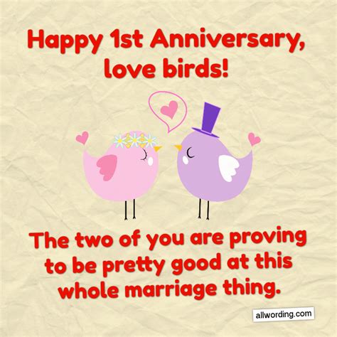 First Anniversary Wishes For A Husband Wife Or Couple Anniversary