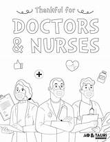 Doctors Nurses Thankful Appreciation sketch template