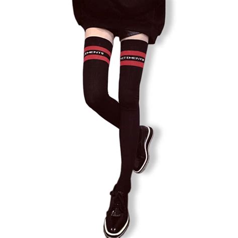 japanese sexy women s stockings striped knee long socks thigh high knee