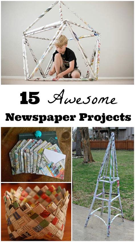 newsprint   building material  kids  teens  create