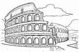 Coloring Italy Landmark Pages Colosseum Rome Historical Sites Learn Building Coloringpagesfortoddlers sketch template