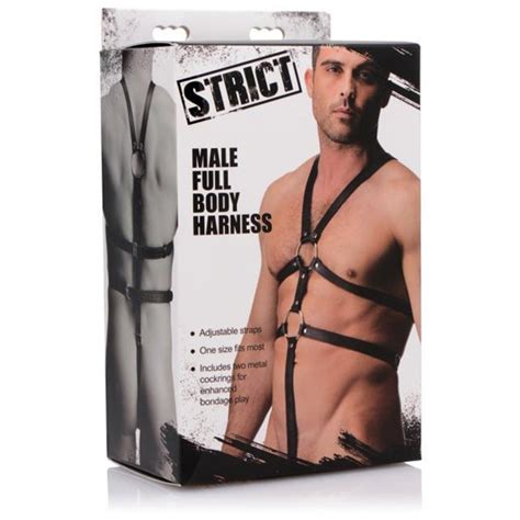 Strict Full Male Body Harness Black Sex Toys And Adult