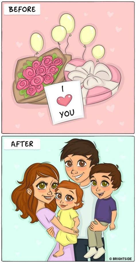 drawings that perfectly sum up life before and after marriage 9 pics